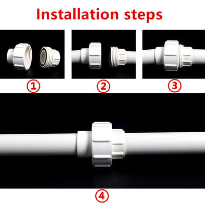 20/25mm Equal PVC Union Straight Connector Pipe Fittings