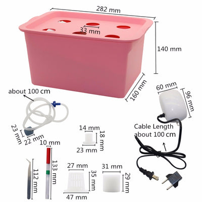 220V/110V 6 Holes Hydroponic Tools Cultivation Seedling Growing Box With Air Pump