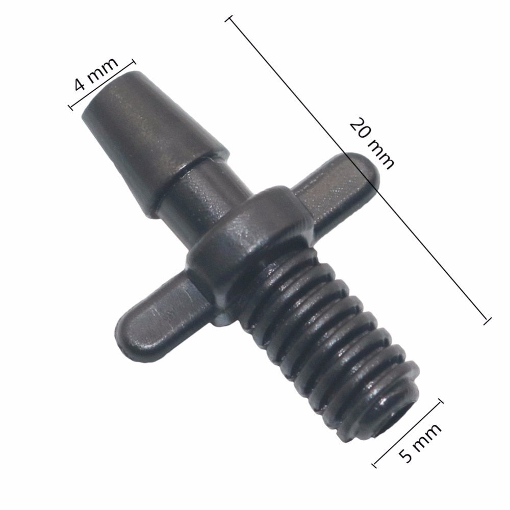 3/5mm Plastic Barb Fittings Thread Garden Hose Barbed Connector