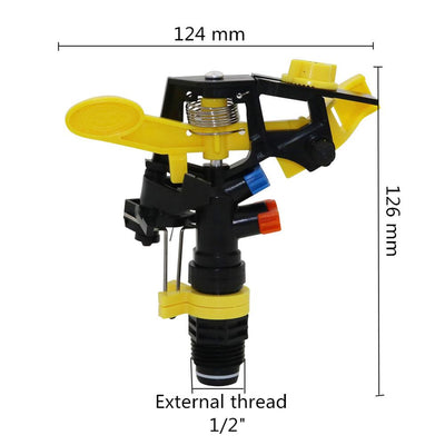 360 Degree 1/2 Inch Male Thread Double Outlet Rotating Rocker Jet Sprinklers