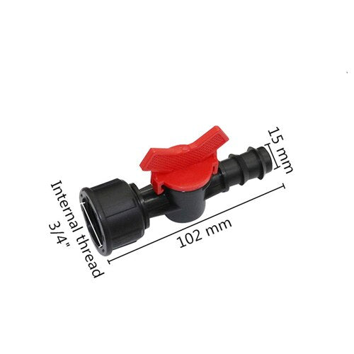 1/2" 3/4" to 12mm 15mm Hose Water Valve Garden Drip irrigation Valve