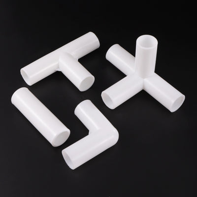 Inner Diameter 19mm PVC Pipe Connector 60° 90° 120° 135° Tee DIY Shelf installation Fittings