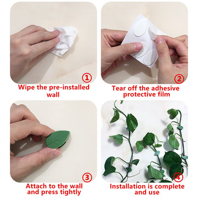 Plant Climbing Wall Leaf Clips Self-Adhesive Fixture Rattan Vine Fixed Buckle