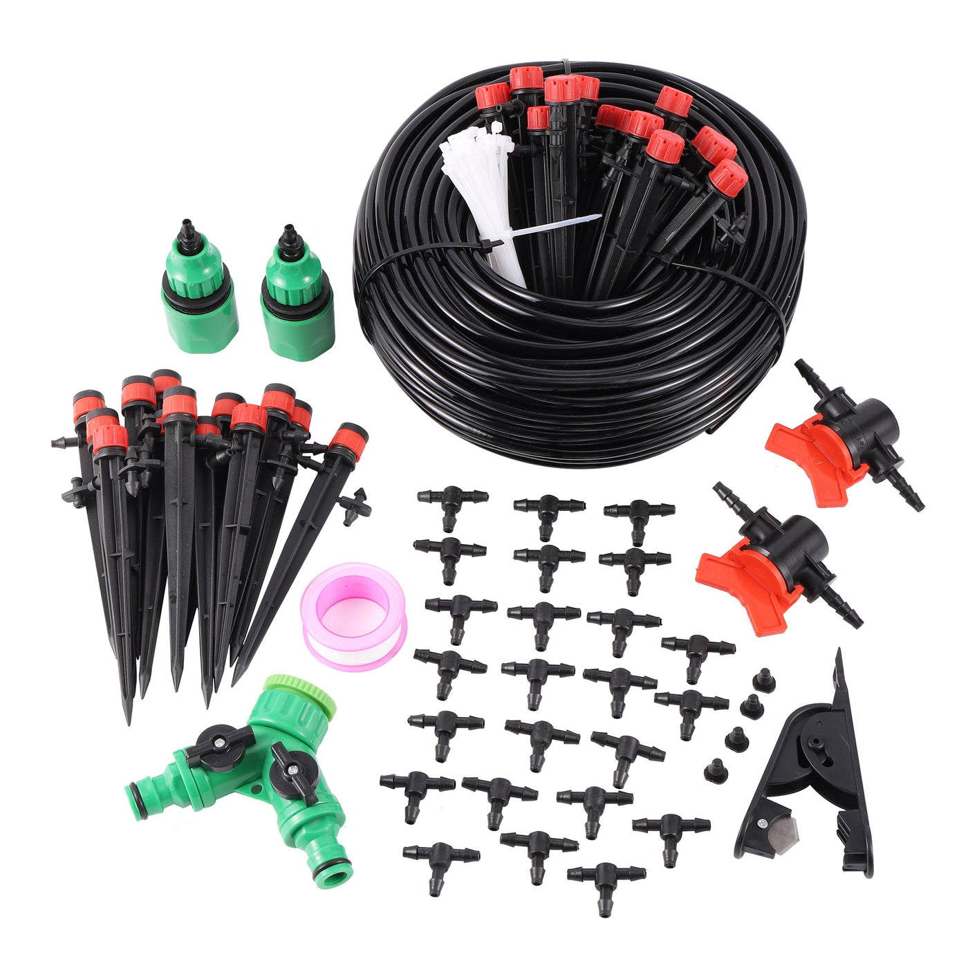 Garden Watering System 10M 15M 20M 25M Adjustable Self Automatic Watering Drip Irrigation Kit Plants Vegetables Watering Kit