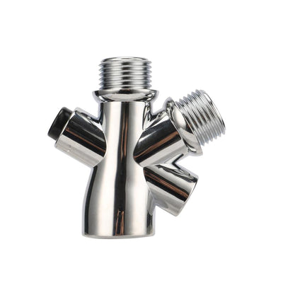 3 way 1/2" Thread Water Splitter Connector Irrigation Water Tap Diverter Bathroom Shower Head Water Separator Adapter