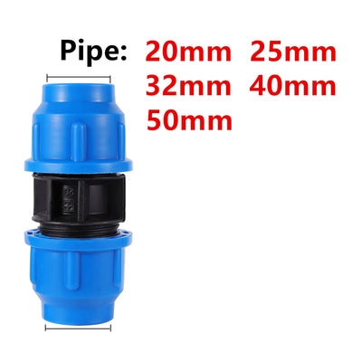 20/25/32/40/50mm PVC PE Tube Connector Plastic HDPE Pipe Compression Fittings