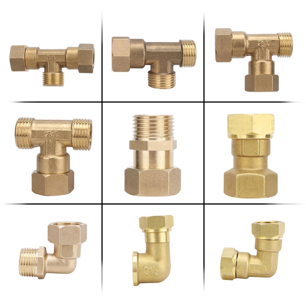 1/2" Male/Female Thread Brass Connector Plumbing Pneumatic Fittings