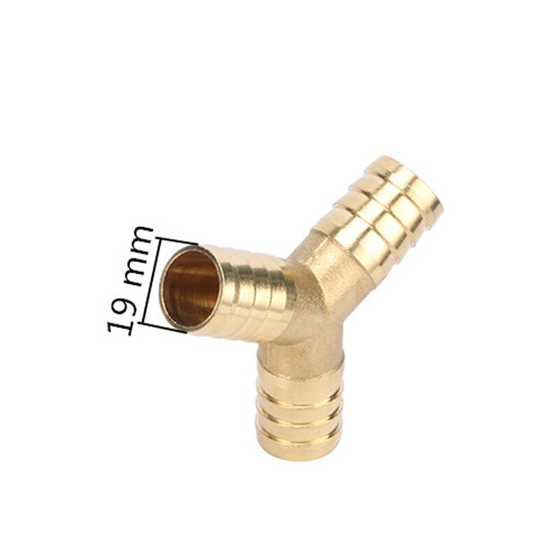 3-Way 6/8/10/12/14/16/19mm Brass Y Shape Connector Garden Water Hose Splitter