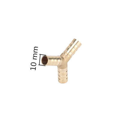 3-Way 6/8/10/12/14/16/19mm Brass Y Shape Connector Garden Water Hose Splitter