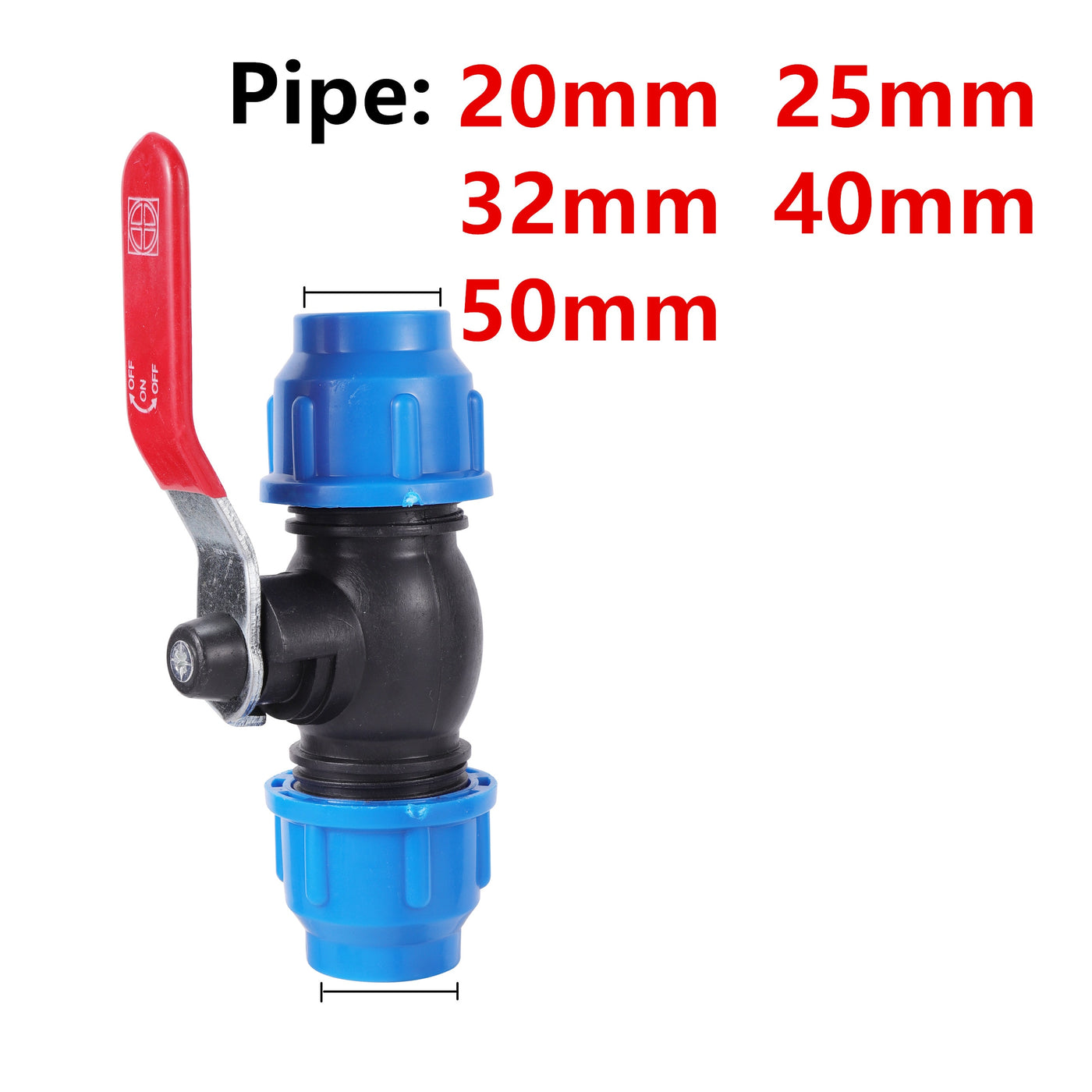 20/25/32/40/50mm PVC PE Tube Connector Plastic HDPE Pipe Compression Fittings