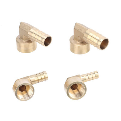 Brass Hose Pipe Elbow Fittings 10mm 12mm 14mm 16mm Barbed to 1/2" Female Thread Connector Adapter