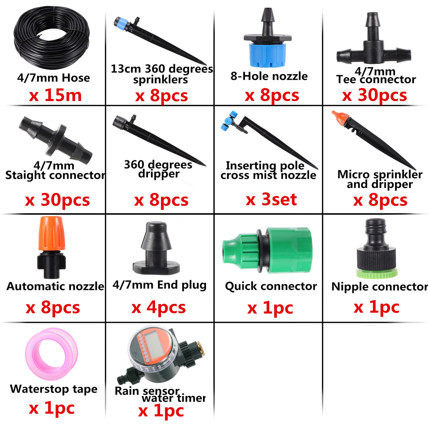 Automatic Smart Drip Irrigation Watering Kit with Intelligent Water Timer