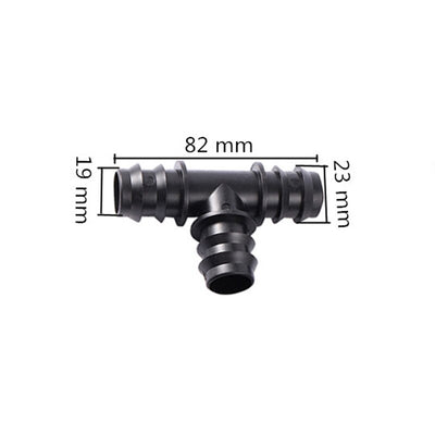 DN25 Barbed Drip Pipe Connector Tee Elbow Straight Drip Irrigation Connector