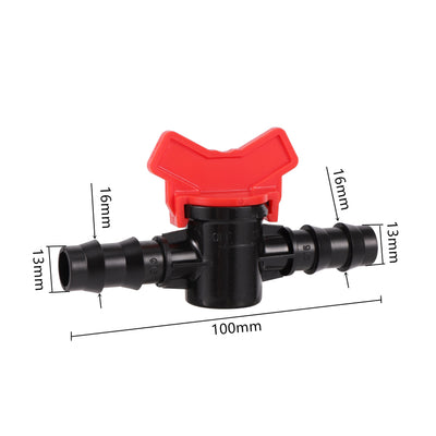 16mm Pipe Valve Drip Tape Valve DN16 Tube Fittings Barbed Valve