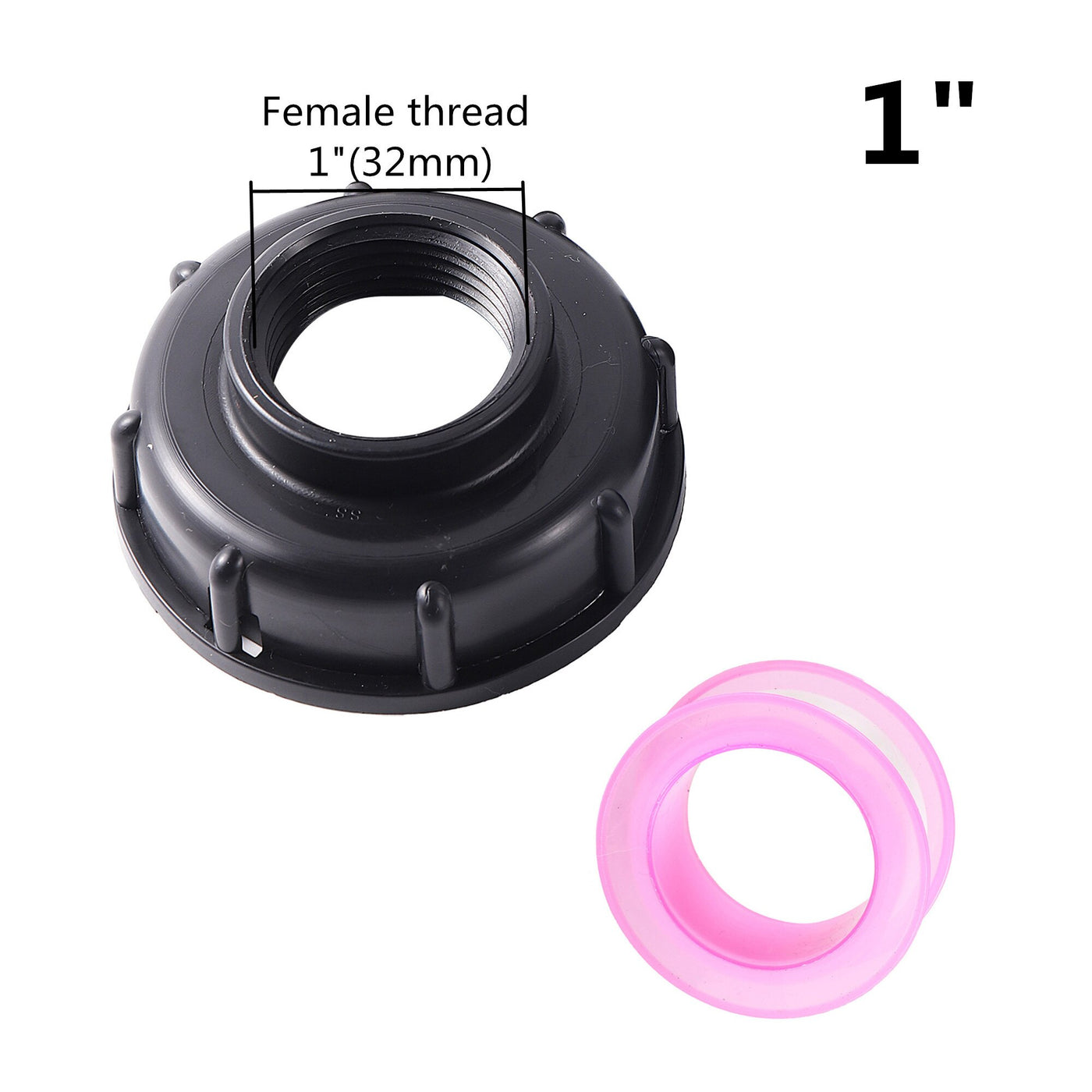 S60X6 Coarse Thread 1/2 3/4 1inch Female Thread Water Tank Connector IBC Tank Fittings Adapter