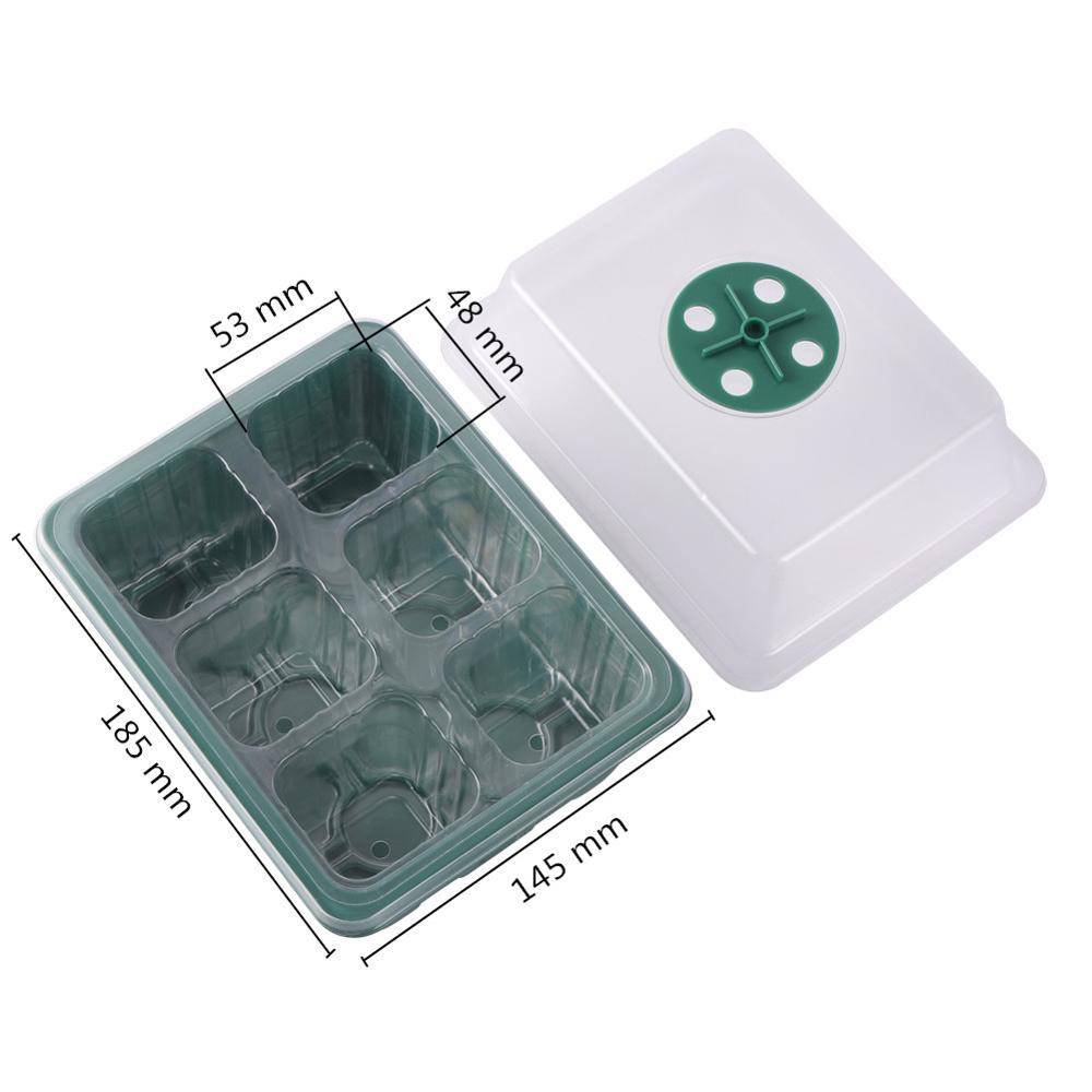 Breathable 6 12 Cells Cultivation Tray Garden Nursery Seedling Grow Box Planting Starter Trays