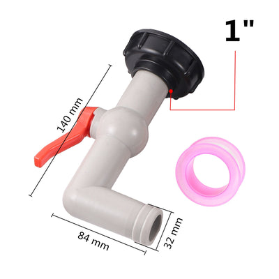 Water Tank Replacement Adapter Garden Irrigation Joint S60x6 Thread 1/2" 3/4" 1" Thread Ball Valve Hose Switch IBC Tank Fitting