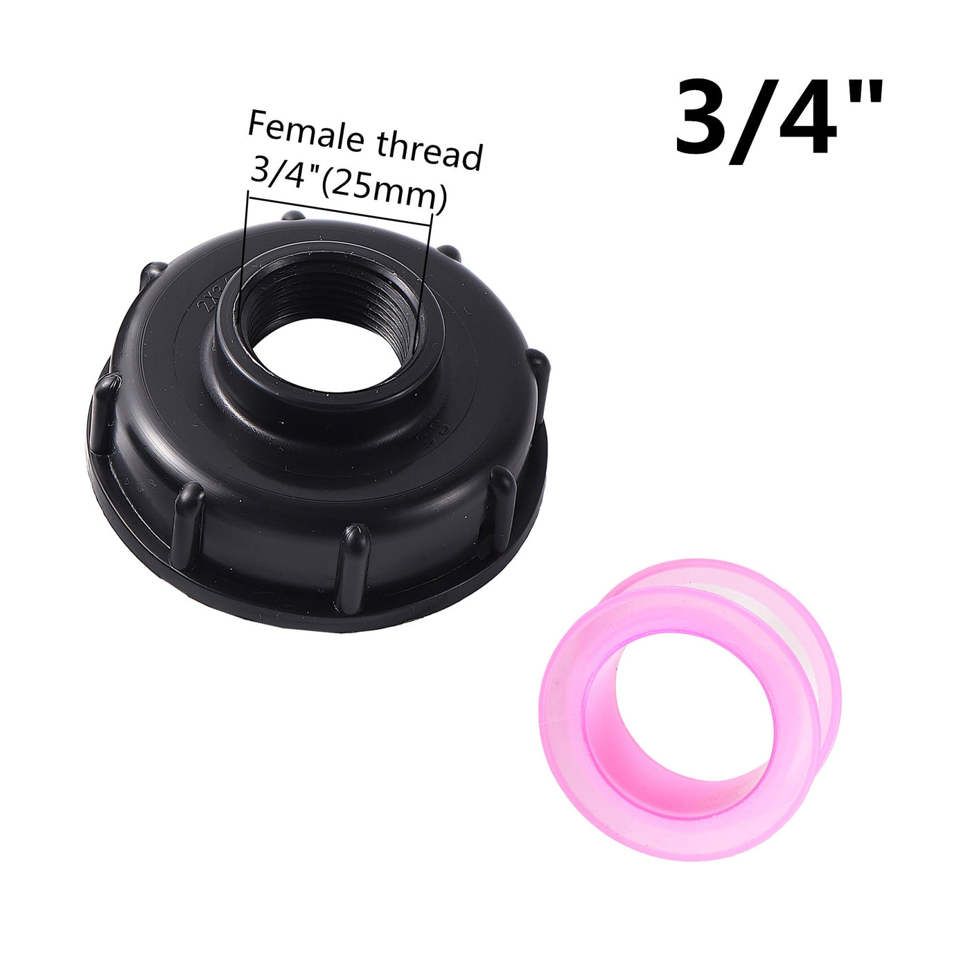 S60X6 Coarse Thread 1/2 3/4 1inch Female Thread Water Tank Connector IBC Tank Fittings Adapter