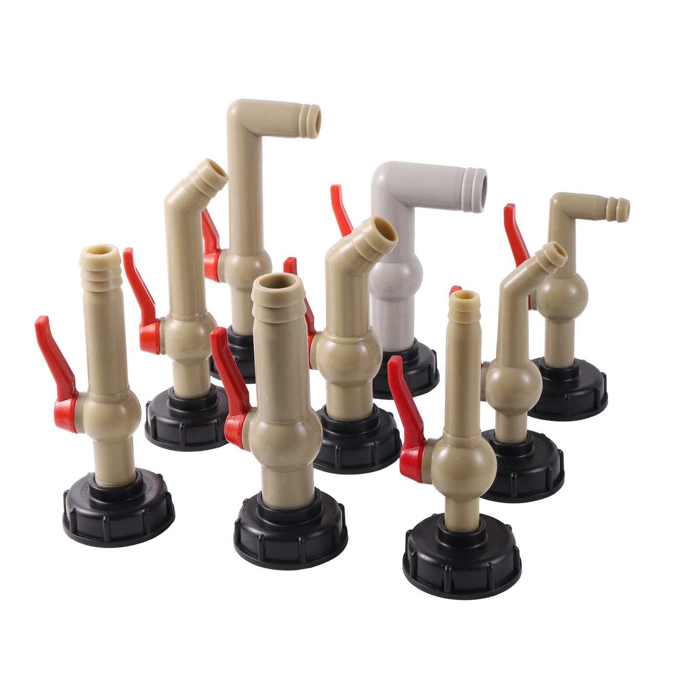 Water Tank Replacement Adapter Garden Irrigation Joint S60x6 Thread 1/2" 3/4" 1" Thread Ball Valve Hose Switch IBC Tank Fitting
