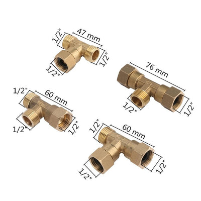 1/2" Male/Female Thread Brass Connector Plumbing Pneumatic Fittings