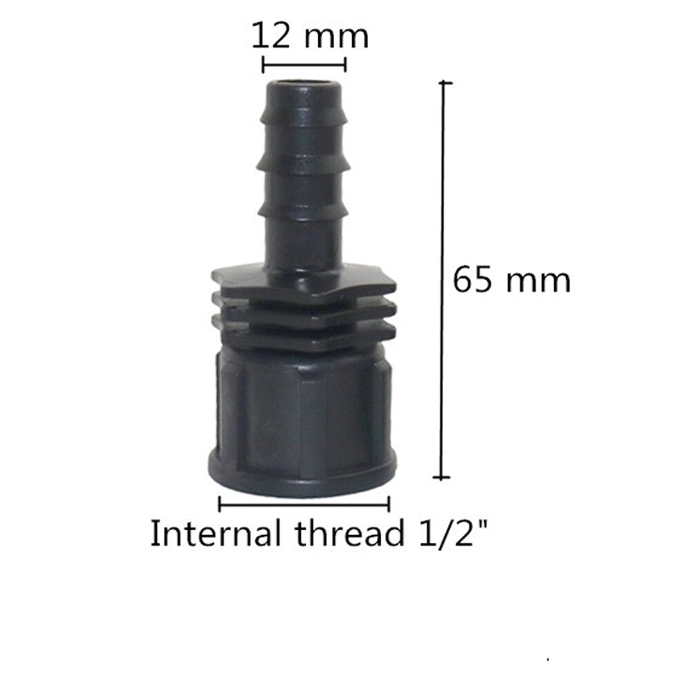 1/2" 3/4" Female Threaded to Barbed DN16 DN20 Plastic Hose Barbed Connector