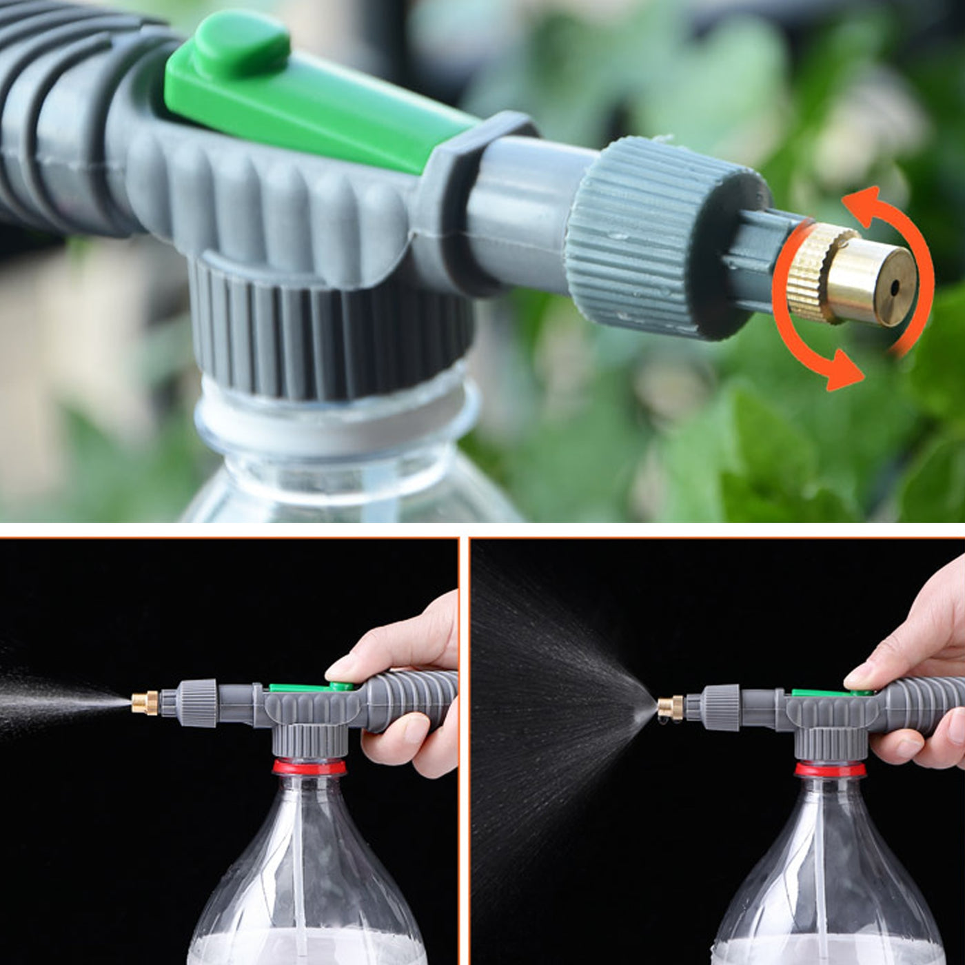 Manual High Pressure Air Pump Sprayer Gun Adjustable Drink Bottle Spray Head Nozzle