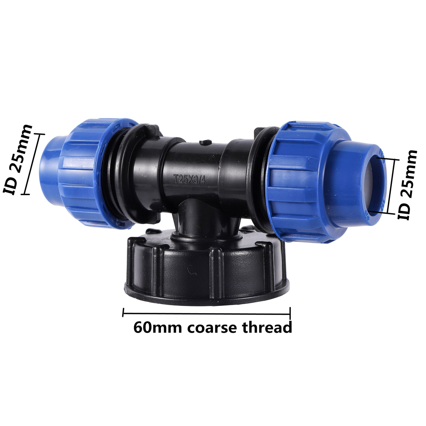 20/25/32mm IBC Water Tank Tee Connector Pipe T-Shape Joint Garden Irrigation Adapter