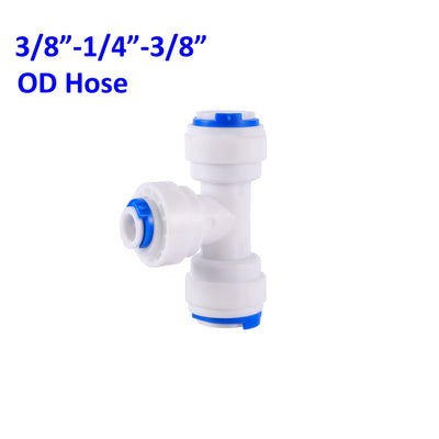 1/4" 3/8" Water Dispenser Hose Connector Push in RO Fittings