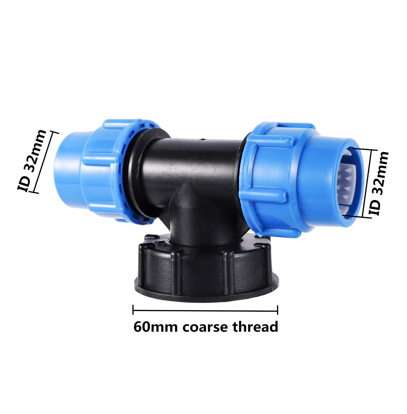 20/25/32mm IBC Water Tank Tee Connector Pipe T-Shape Joint Garden Irrigation Adapter