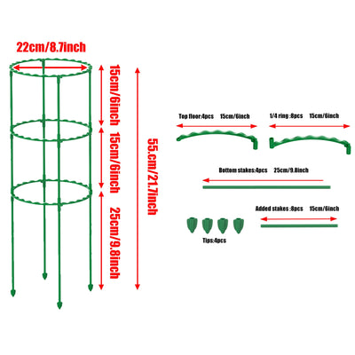 25/40/55/70/85cm Vine Climbing Rack Plant Flower Tomato Support Pillar Frame