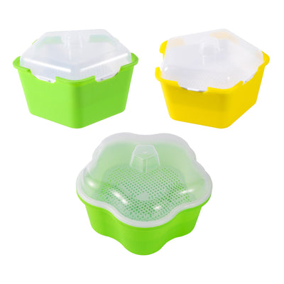 Pentagonal Plastic Sprouting Tray Bean Pea Hydroponic Nursery Seedling Tray