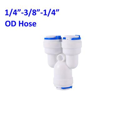 1/4" 3/8" Water Dispenser Hose Connector Push in RO Fittings