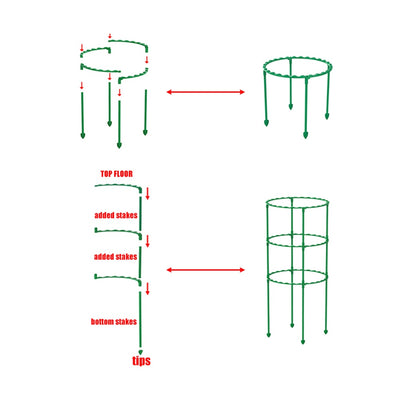 25/40/55/70/85cm Vine Climbing Rack Plant Flower Tomato Support Pillar Frame